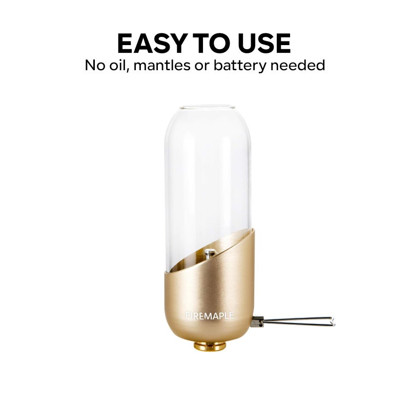 Fire-Maple Orange Camping Lantern Glass, Steel & Aluminum | Propane or Isobutane Fuel Canister Beautiful Lights | NO Mantles Needed | Propane Lanterns for Camping, Emergency Essential - Image 2